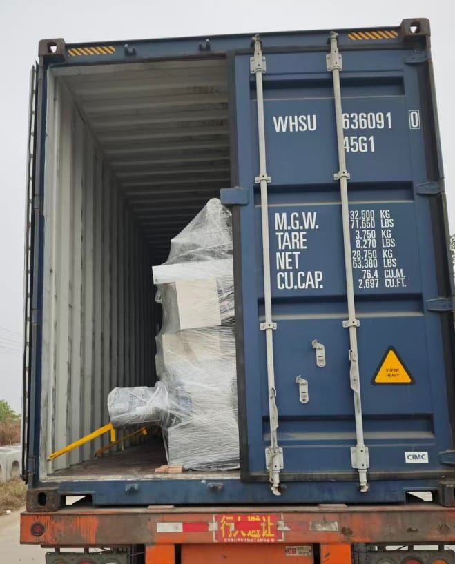 Packed container ready for export